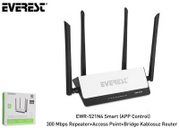 EVEREST EWR-521N4 300Mbps WISP Repeater+Access Point+Bridge Kablosuz Router - 1